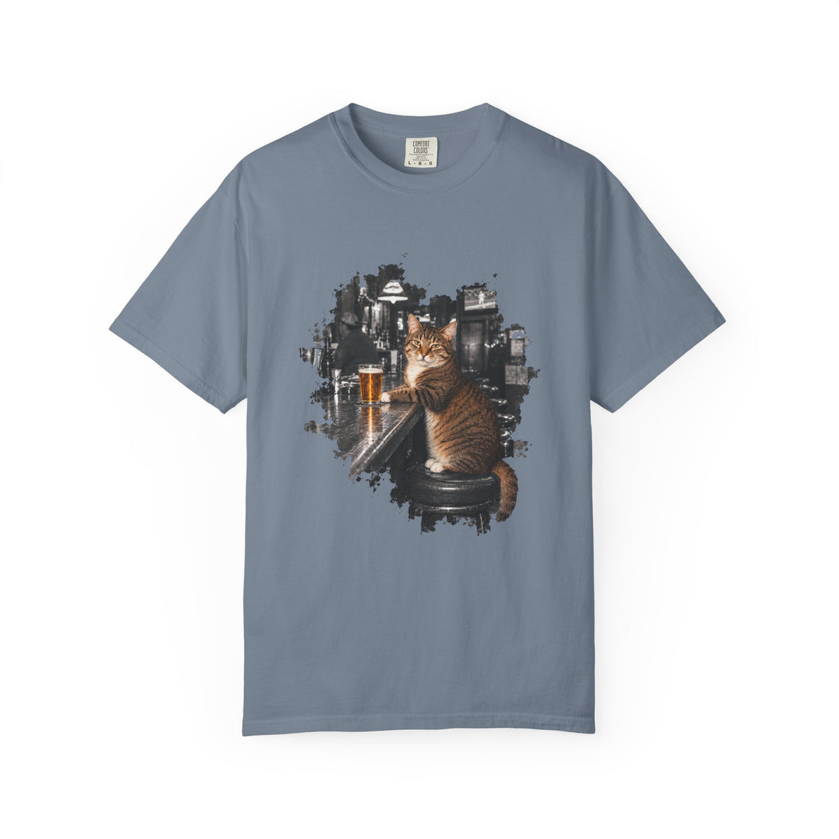 Cat at the Bar — Vintage Cat Graphic Tee