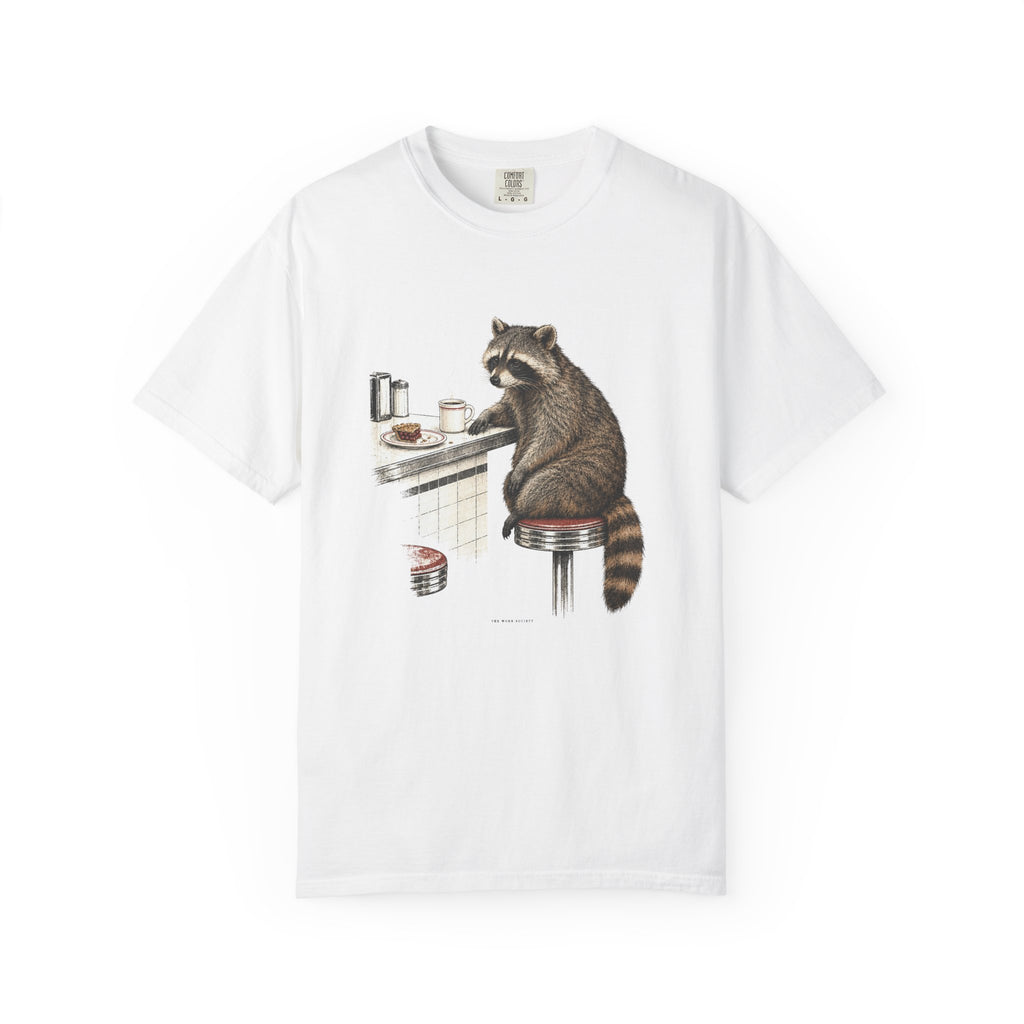 Raccoon at the Diner — Vintage Animal Graphic Tee