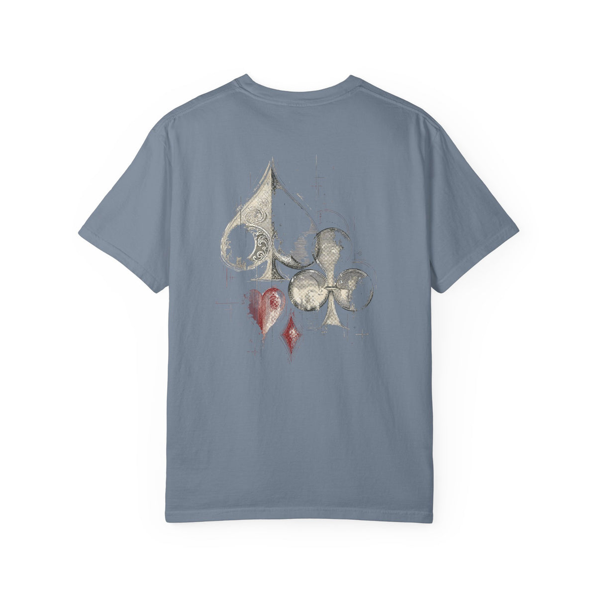 House — Vintage Playing Card Suits Graphic Tee