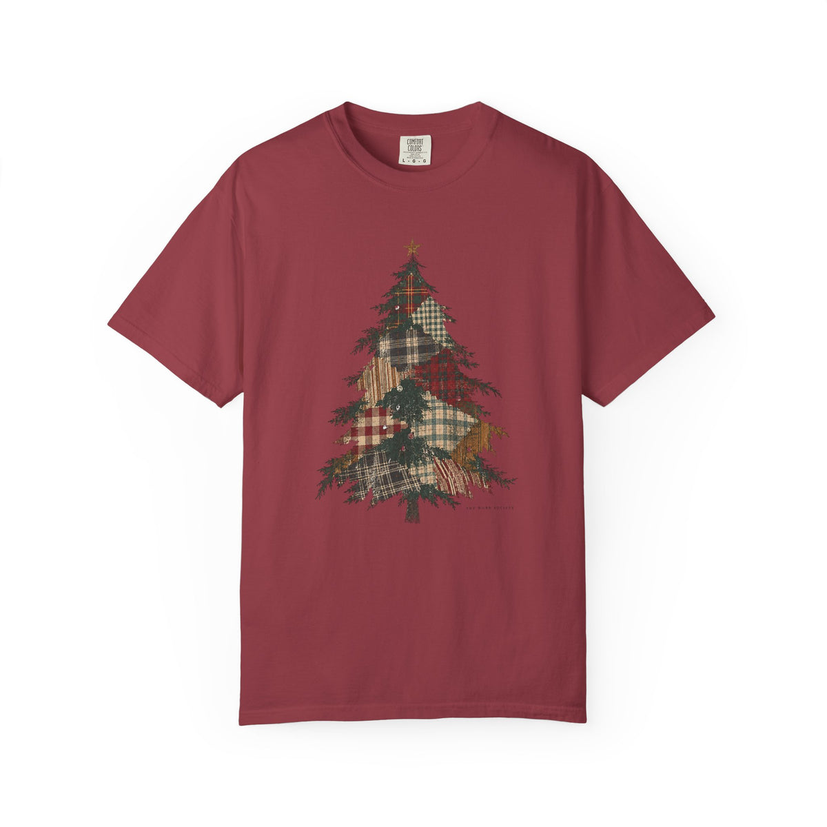 Patchwork Tree — Vintage Christmas Graphic Tee