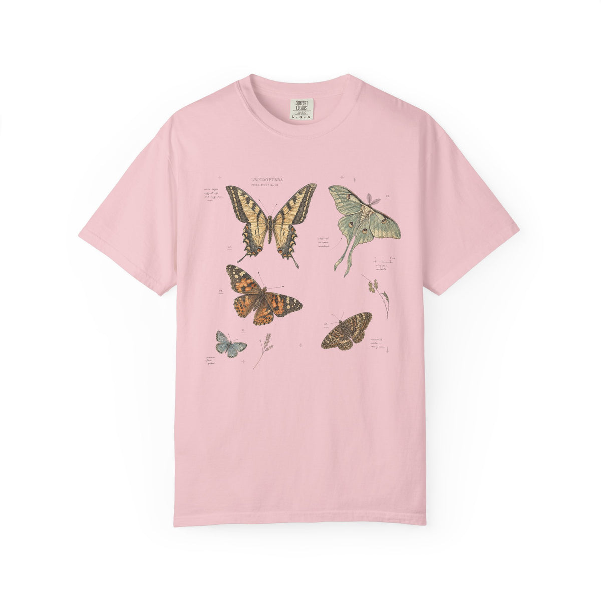Lepidoptera — Vintage Butterfly & Moth Field Study Graphic Tee