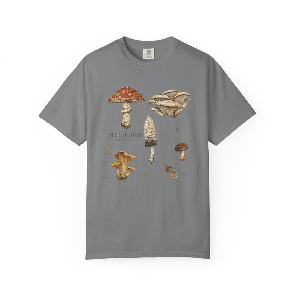 Mycology — Vintage Mushroom Field Study Graphic Tee
