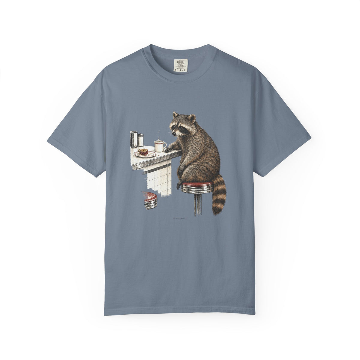 Raccoon at the Diner — Vintage Animal Graphic Tee