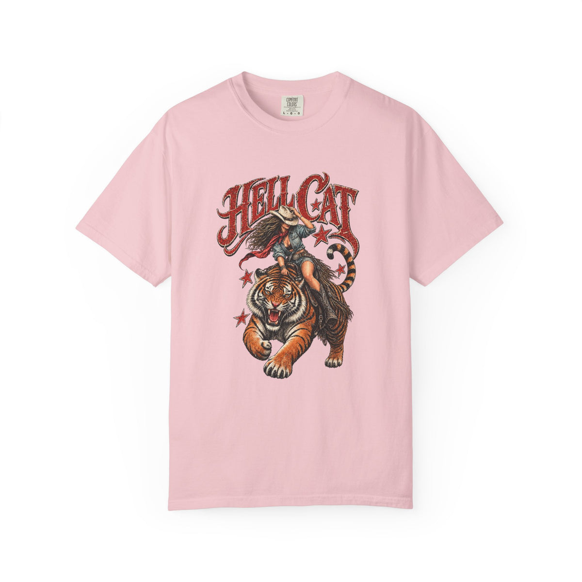 Hell Cat — Vintage Cowgirl & Tiger Graphic Tee