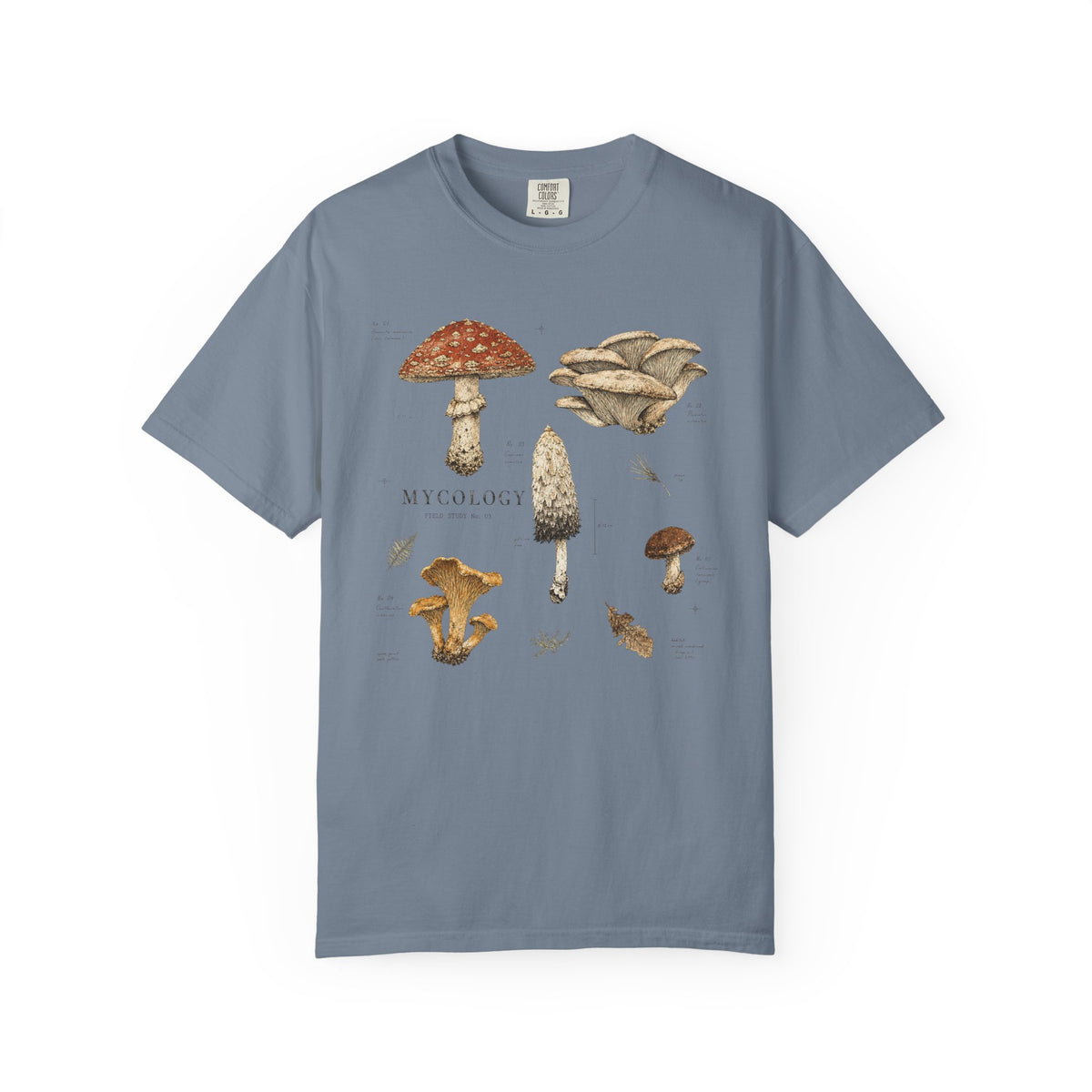 Mycology — Vintage Mushroom Field Study Graphic Tee