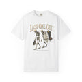 Last One Out — Vintage Halloween Skeleton Graphic Tee