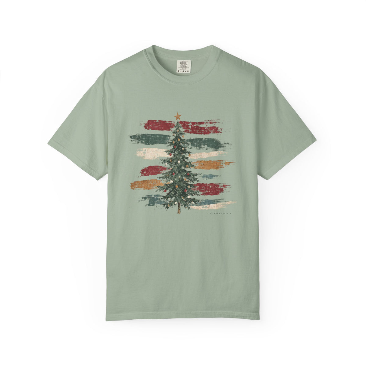 Painted Stripe — Vintage Christmas Tree Graphic Tee
