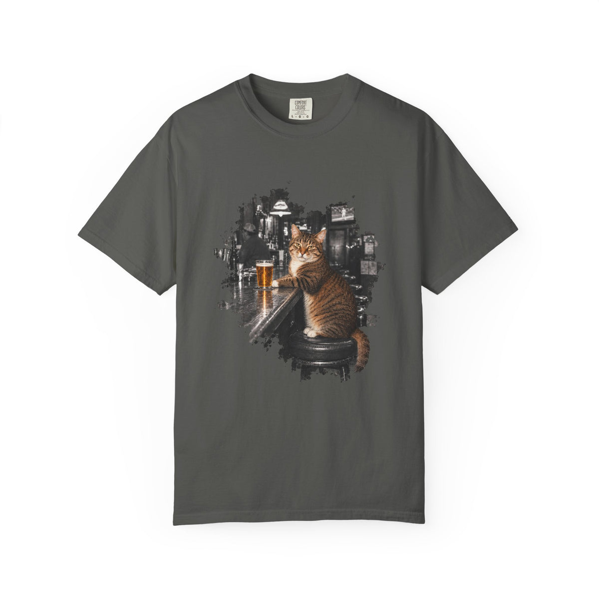 Cat at the Bar — Vintage Cat Graphic Tee