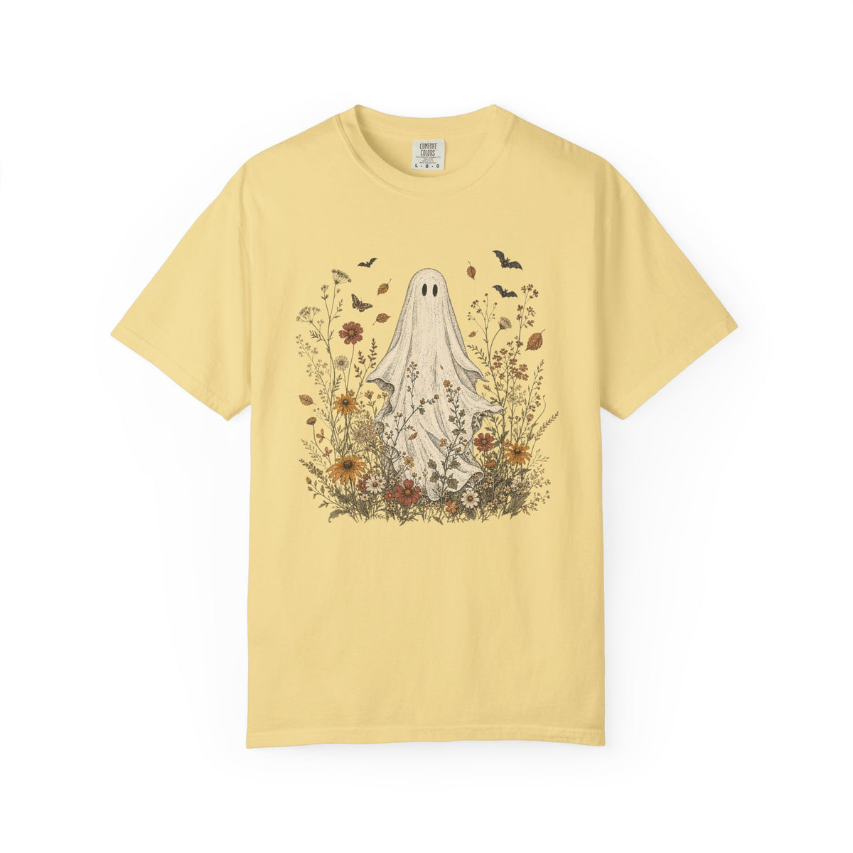 Ghost & Wildflowers — Vintage Halloween Graphic Tee
