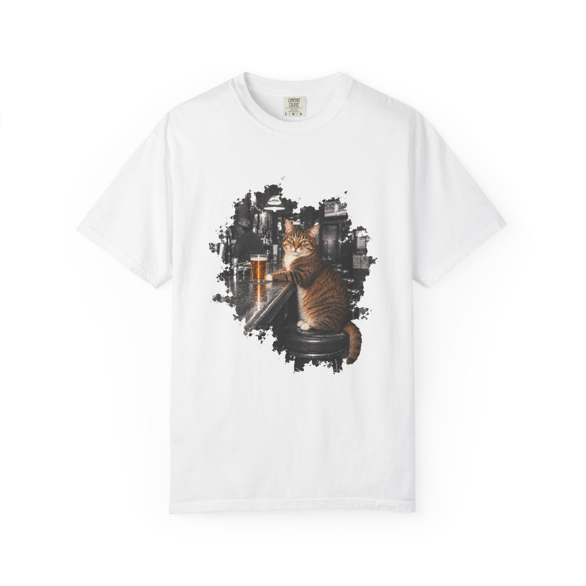 Cat at the Bar — Vintage Cat Graphic Tee