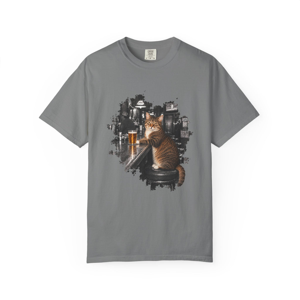 Cat at the Bar — Vintage Cat Graphic Tee