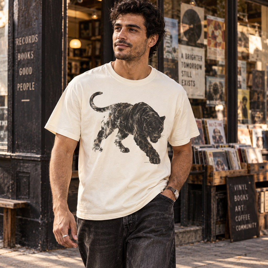 Black Panther — Vintage Wildlife Graphic Tee