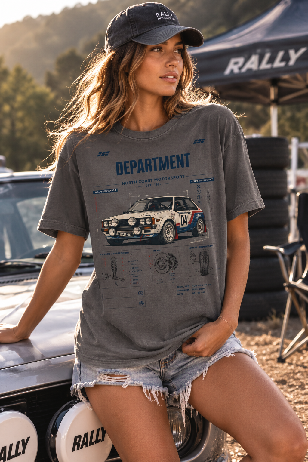 North Coast Motorsport — Vintage Rally Car Graphic Tee