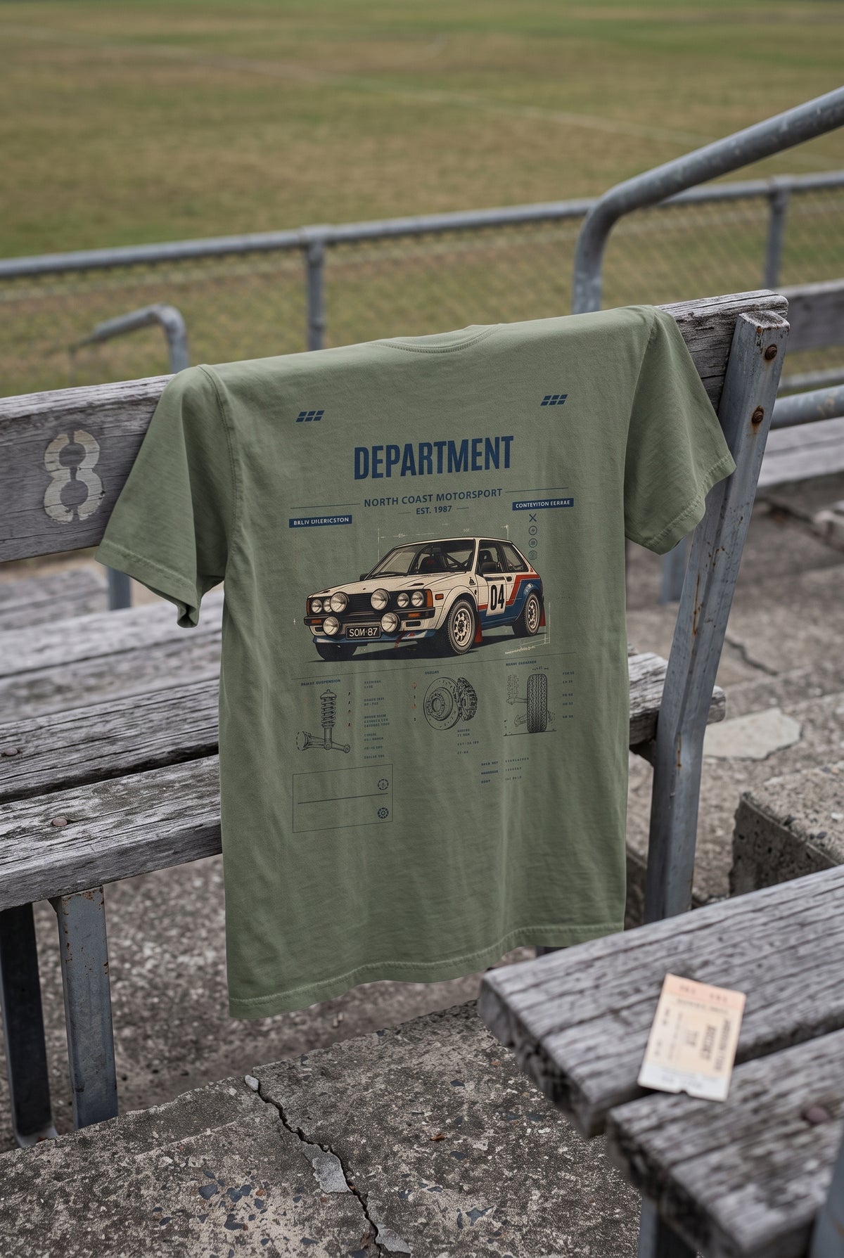 North Coast Motorsport — Vintage Rally Car Graphic Tee