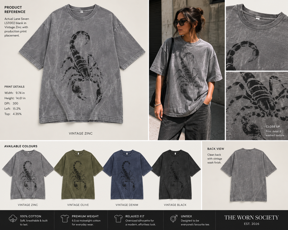 Scorpion — Vintage Washed Graphic Tee
