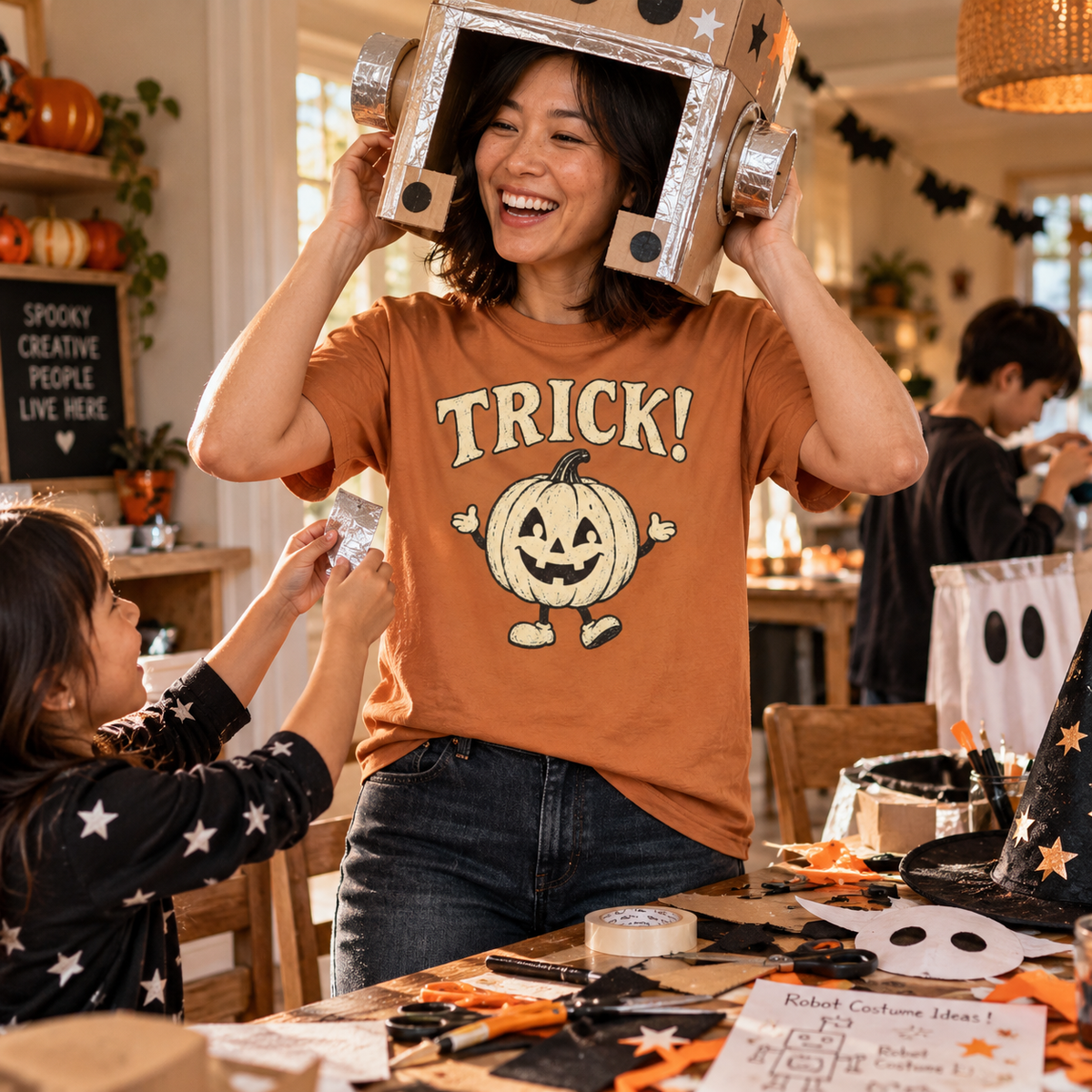 TRICK! — Vintage Jack-O'-Lantern Halloween Graphic Tee