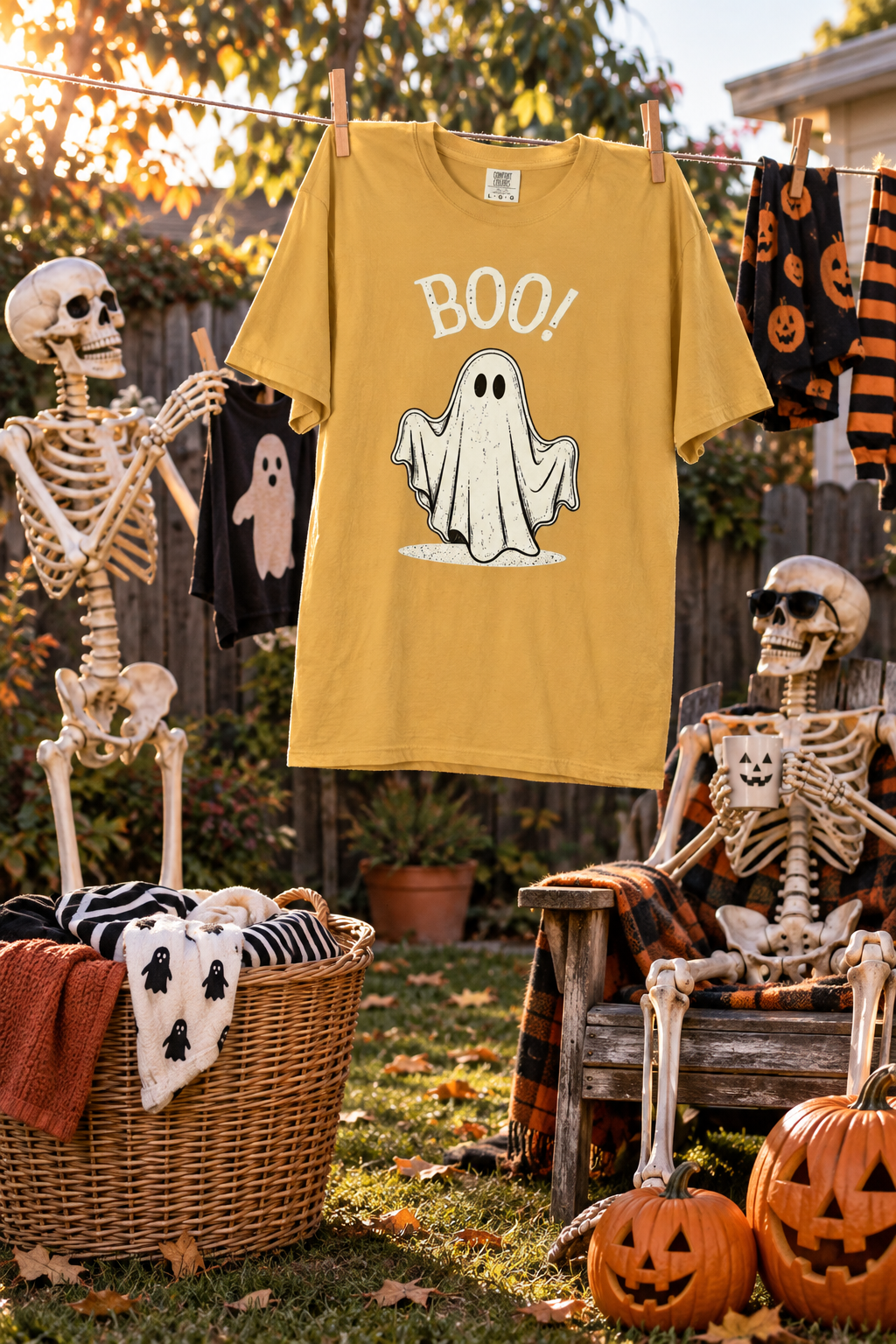 BOO! — Vintage Ghost Halloween Graphic Tee