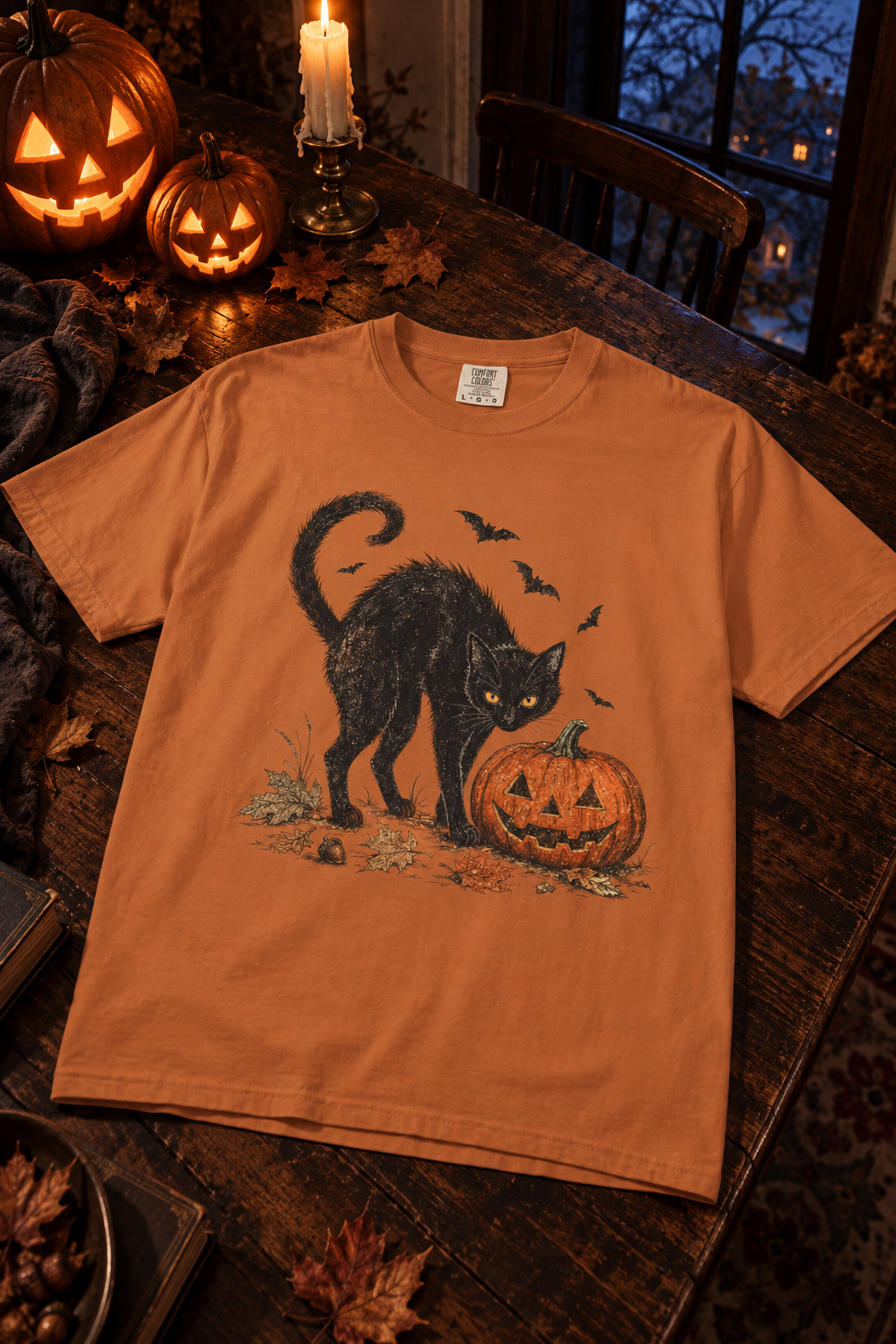 Black Cat — Vintage Halloween Graphic Tee