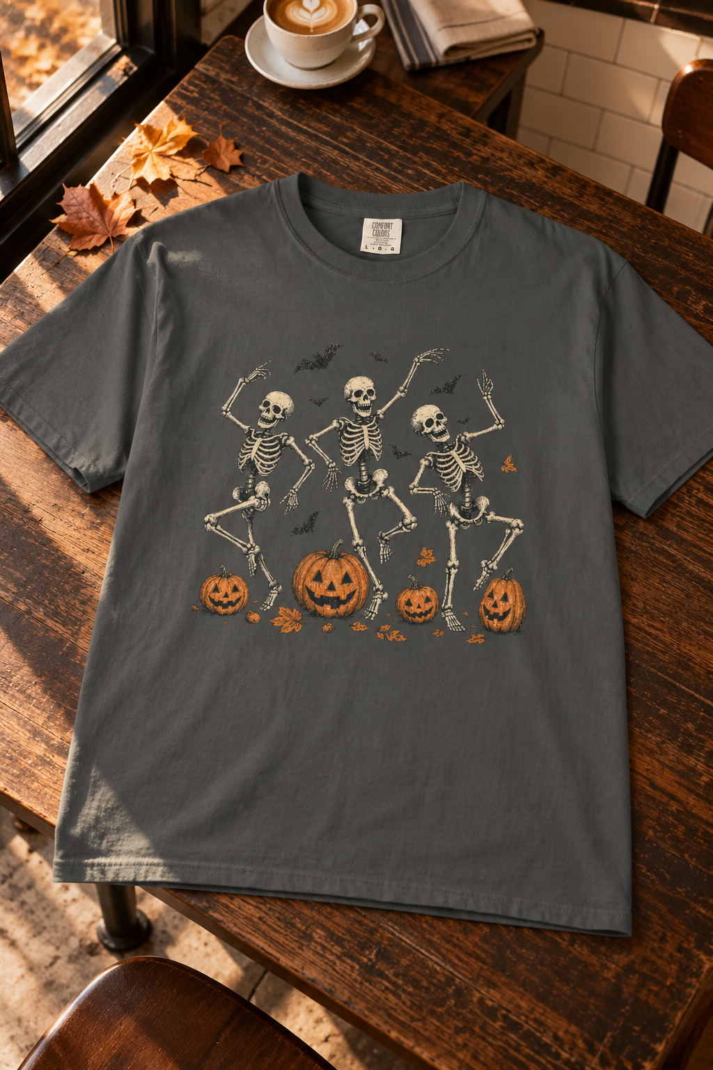 Dance With the Dead — Vintage Halloween Skeleton Graphic Tee