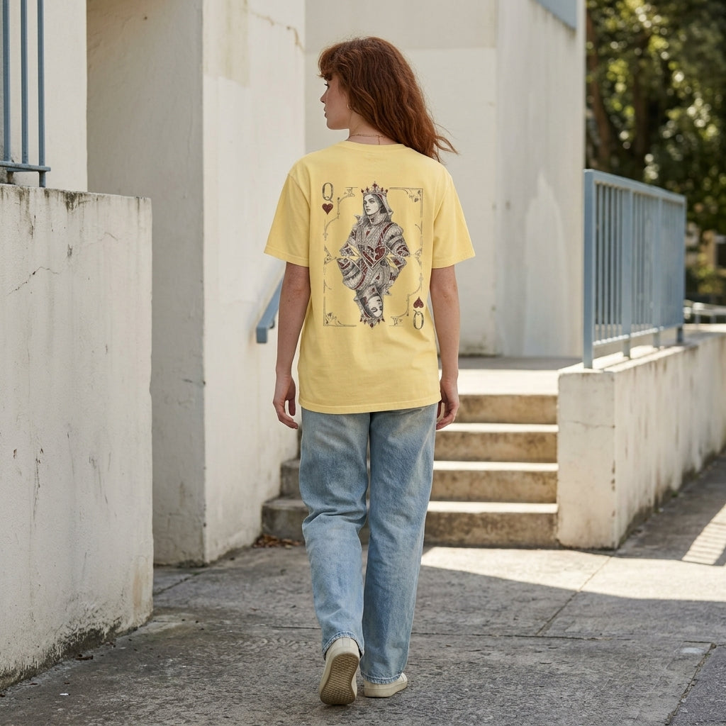 Lucky — Vintage Queen of Hearts Graphic Tee