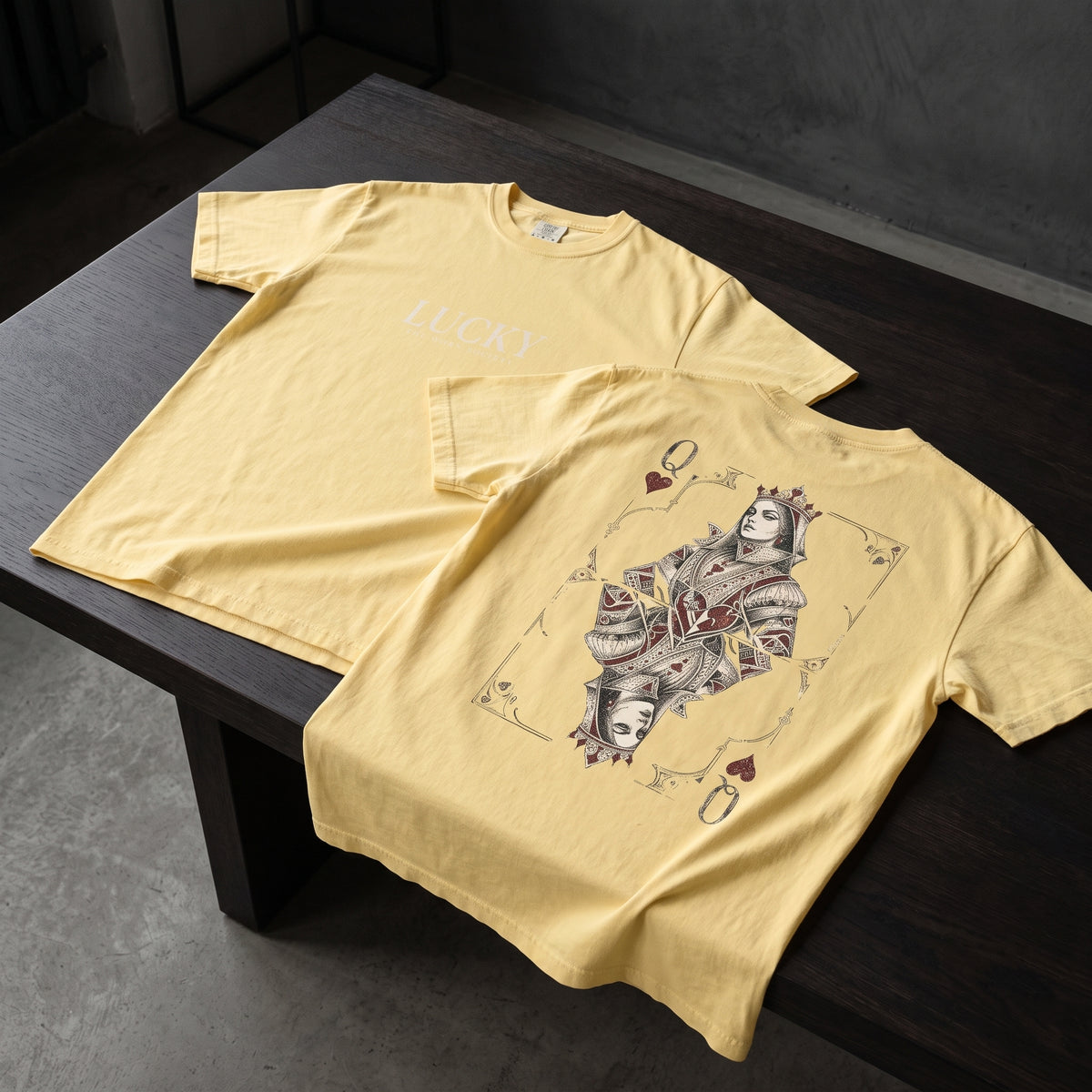 Lucky — Vintage Queen of Hearts Graphic Tee