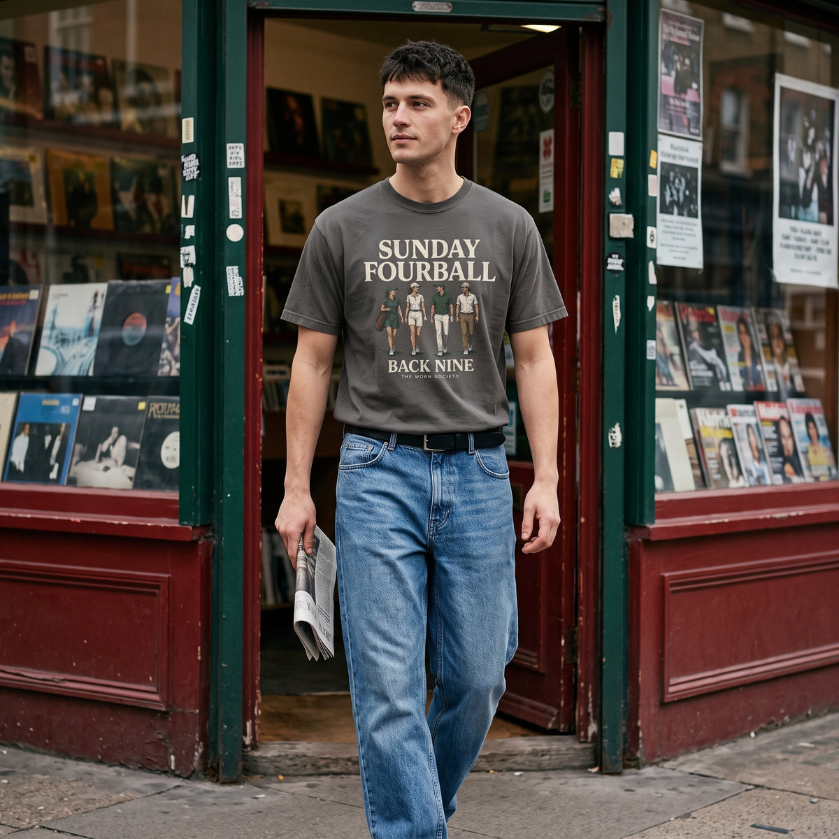 Sunday Fourball — Vintage Golf Graphic Tee