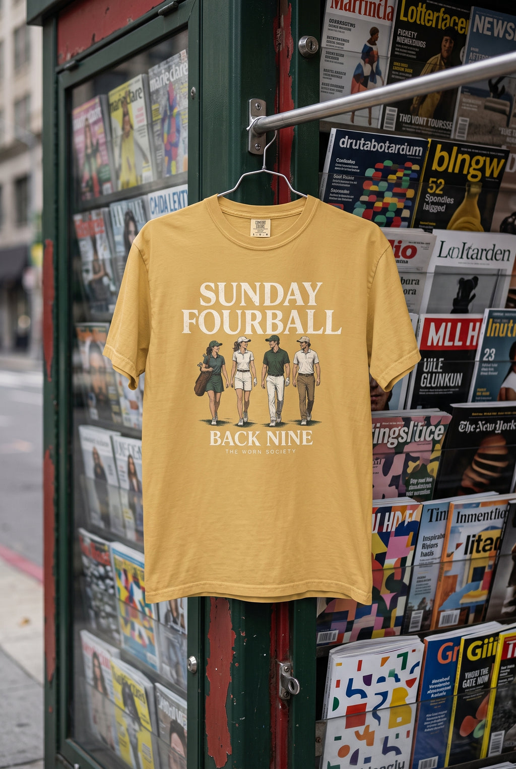 Sunday Fourball — Vintage Golf Graphic Tee