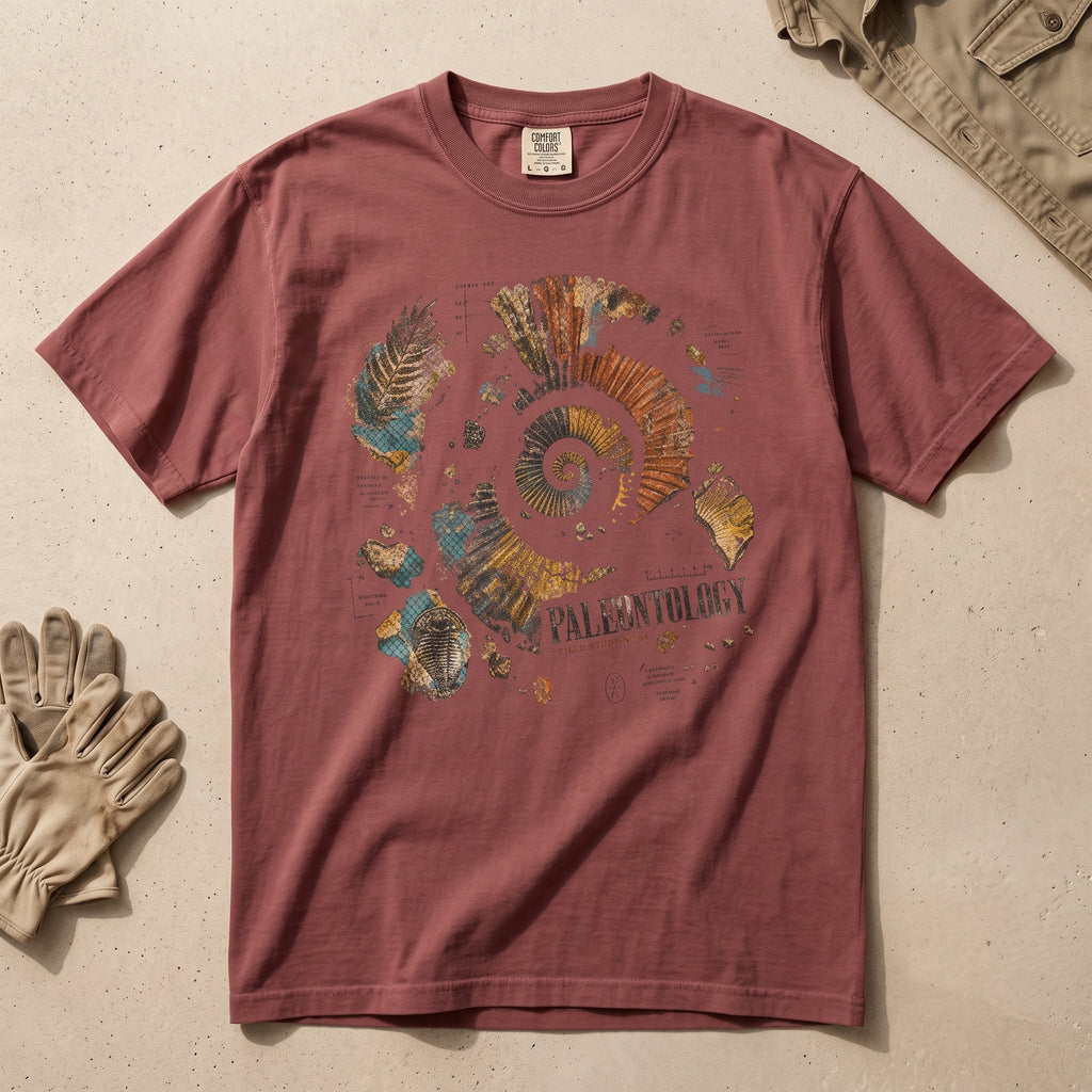 Paleontology — Vintage Fossil Field Study Graphic Tee
