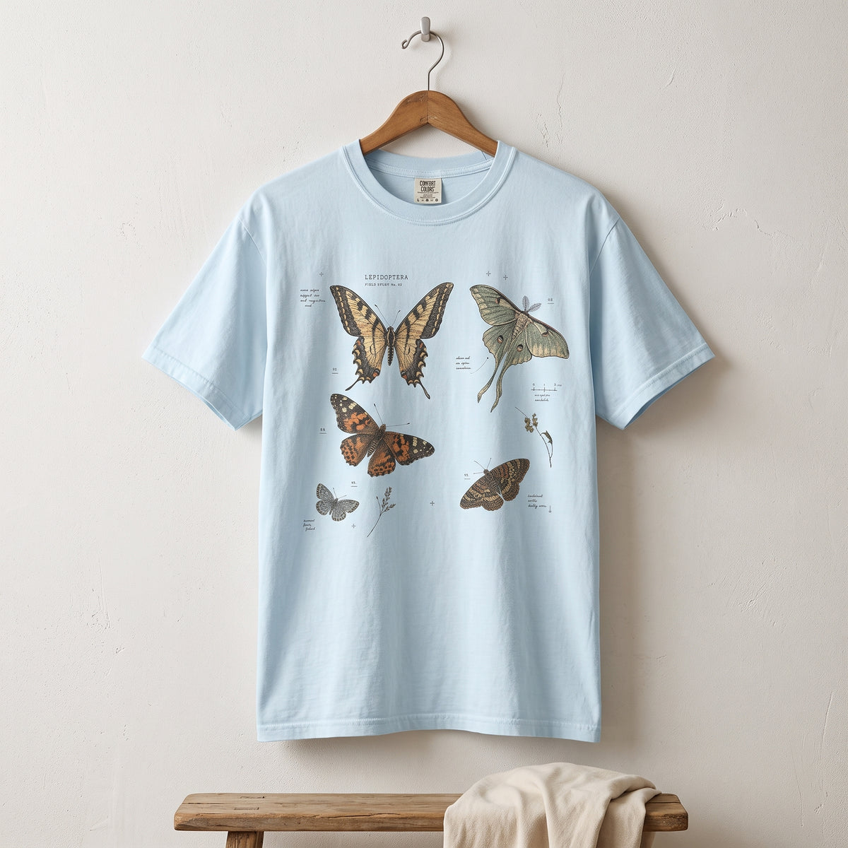 Lepidoptera — Vintage Butterfly & Moth Field Study Graphic Tee