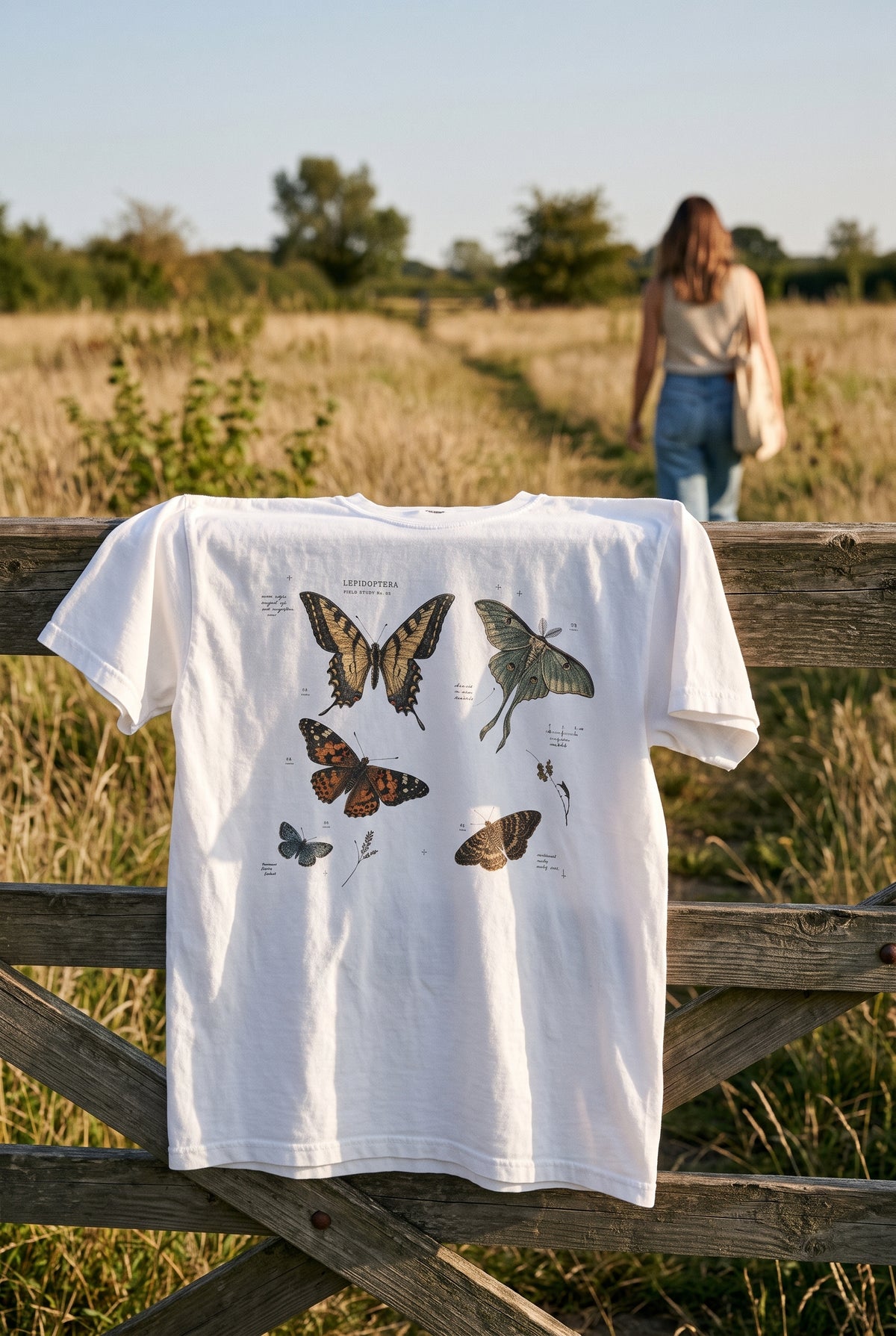 Lepidoptera — Vintage Butterfly & Moth Field Study Graphic Tee