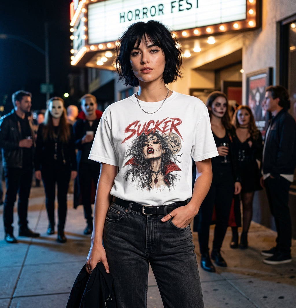 Sucker — Vintage Vampire Graphic Tee