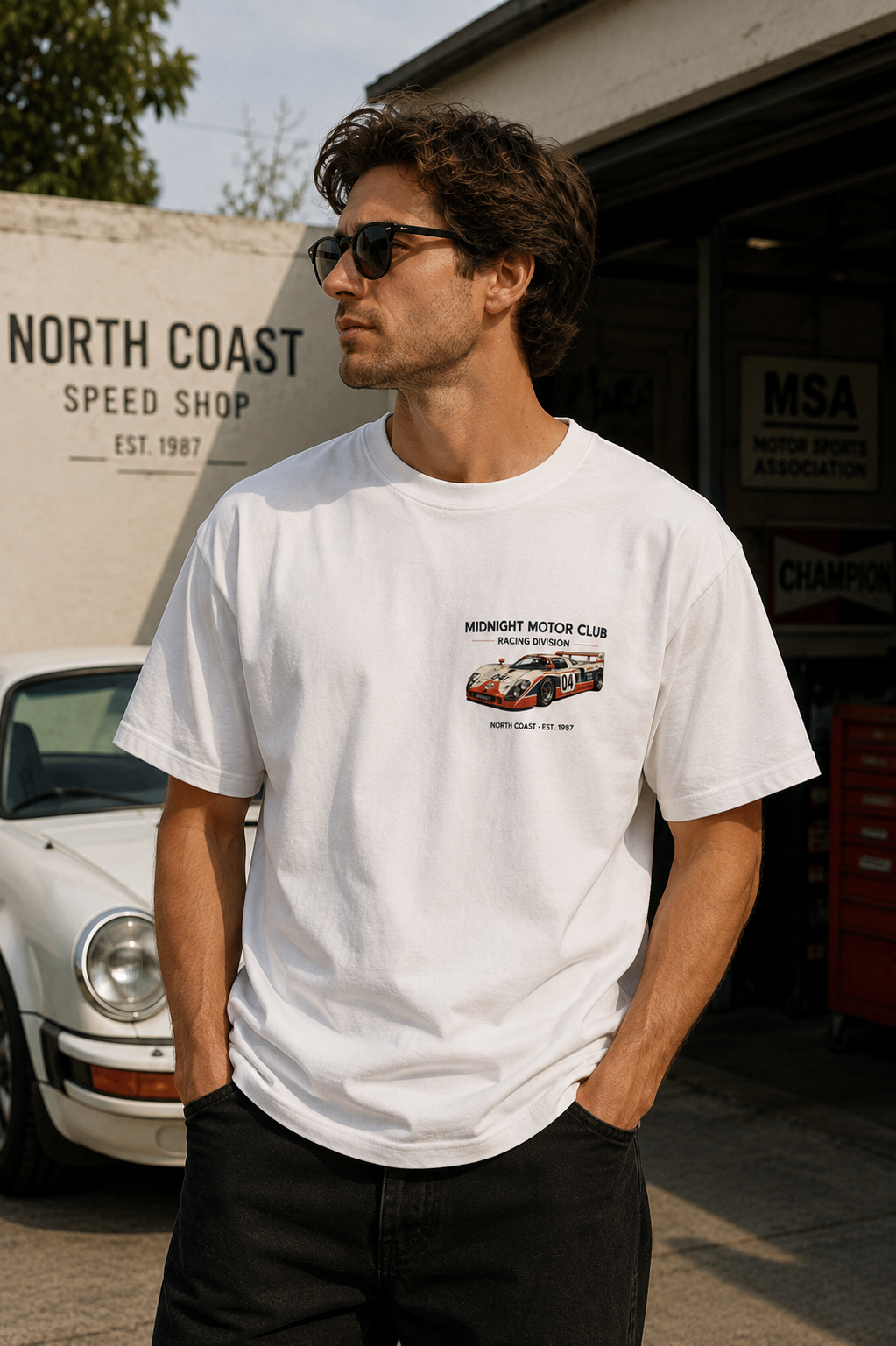 Midnight Motor Club — Double-Sided Vintage Motorsport Tee