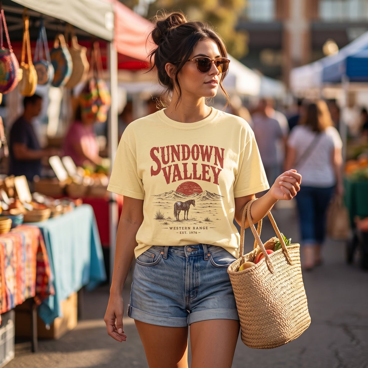 Sundown Valley — Vintage Western Horse Graphic Tee