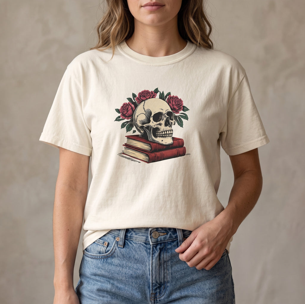 Skull & Roses — Vintage Gothic Graphic Tee