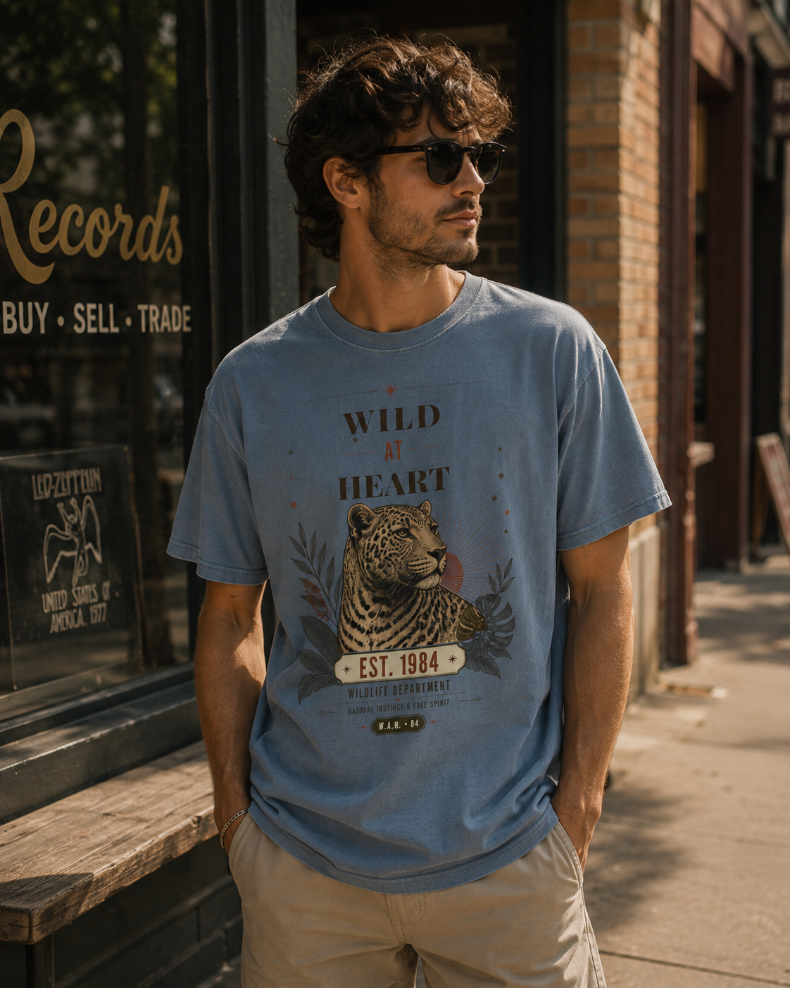 Wild at Heart — Vintage Leopard Graphic Tee