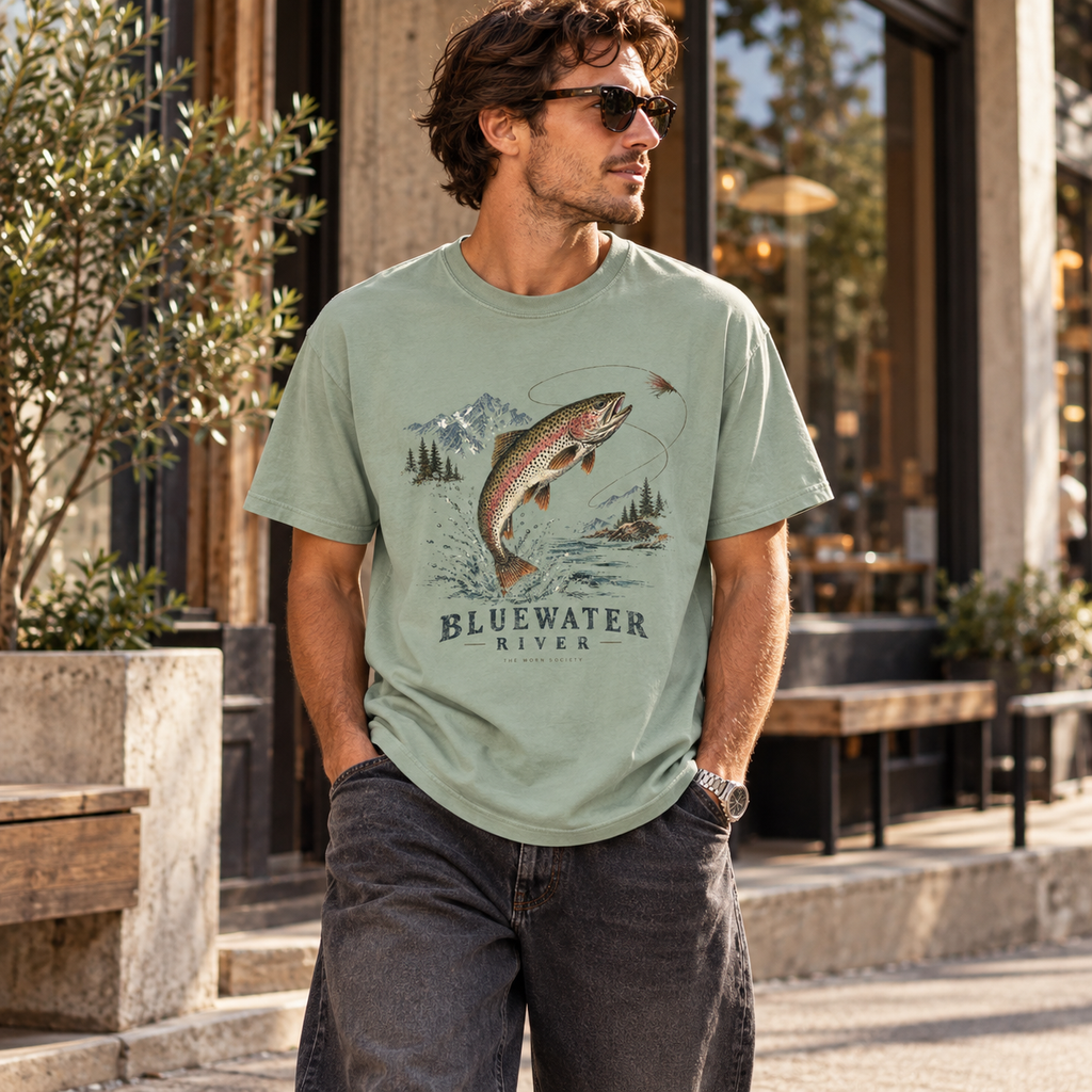 Bluewater River — Vintage Fly Fishing Graphic Tee