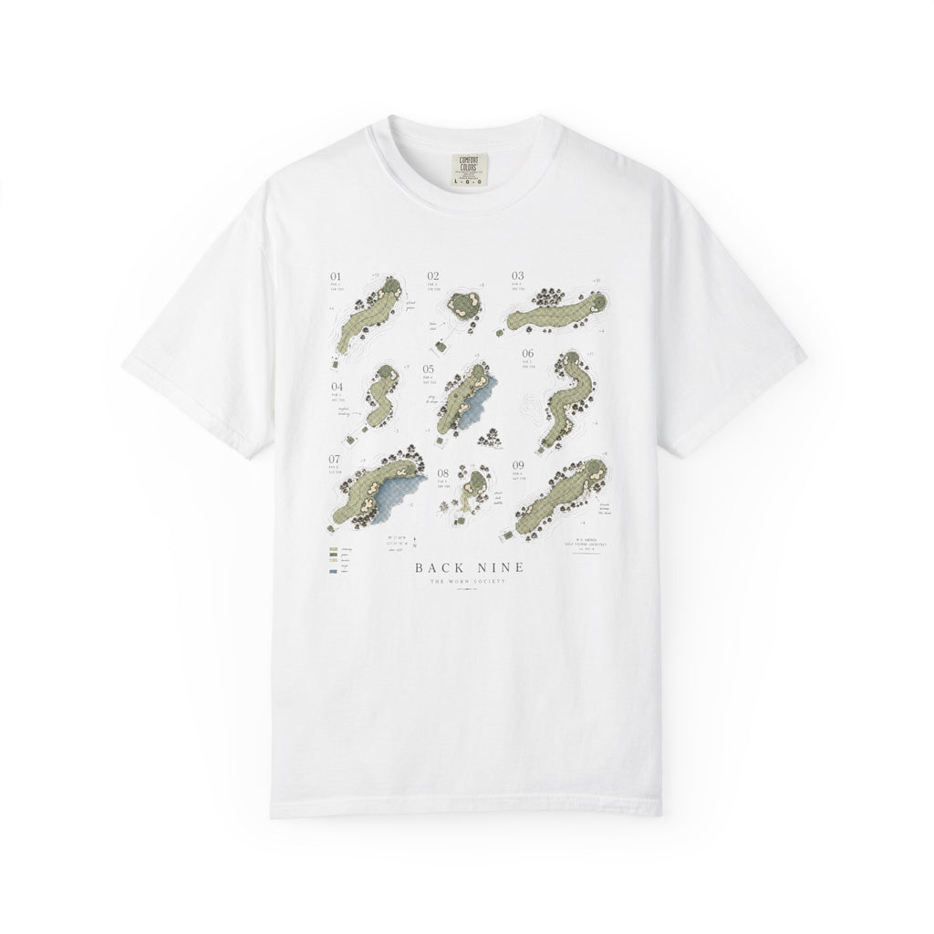 The Back Nine — Vintage Golf Course Map Graphic Tee