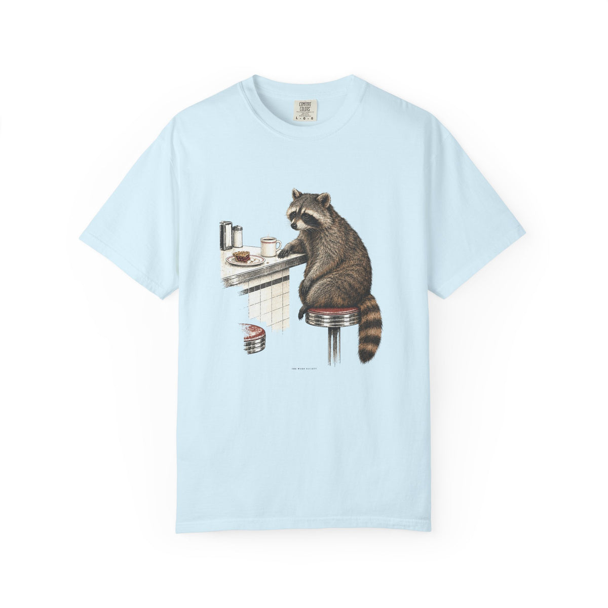 Raccoon at the Diner — Vintage Animal Graphic Tee
