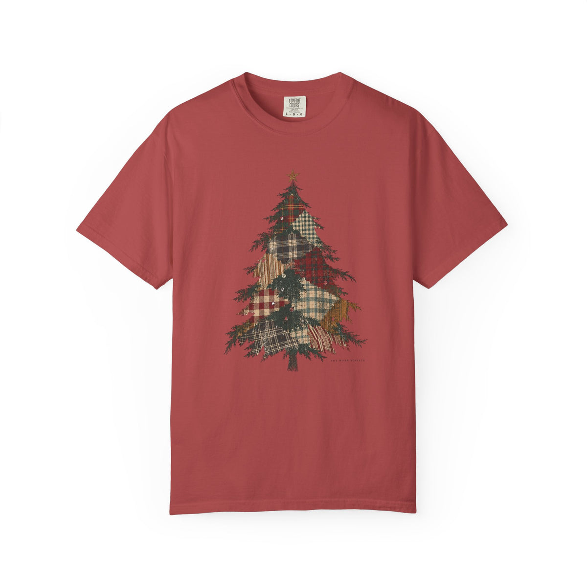 Patchwork Tree — Vintage Christmas Graphic Tee