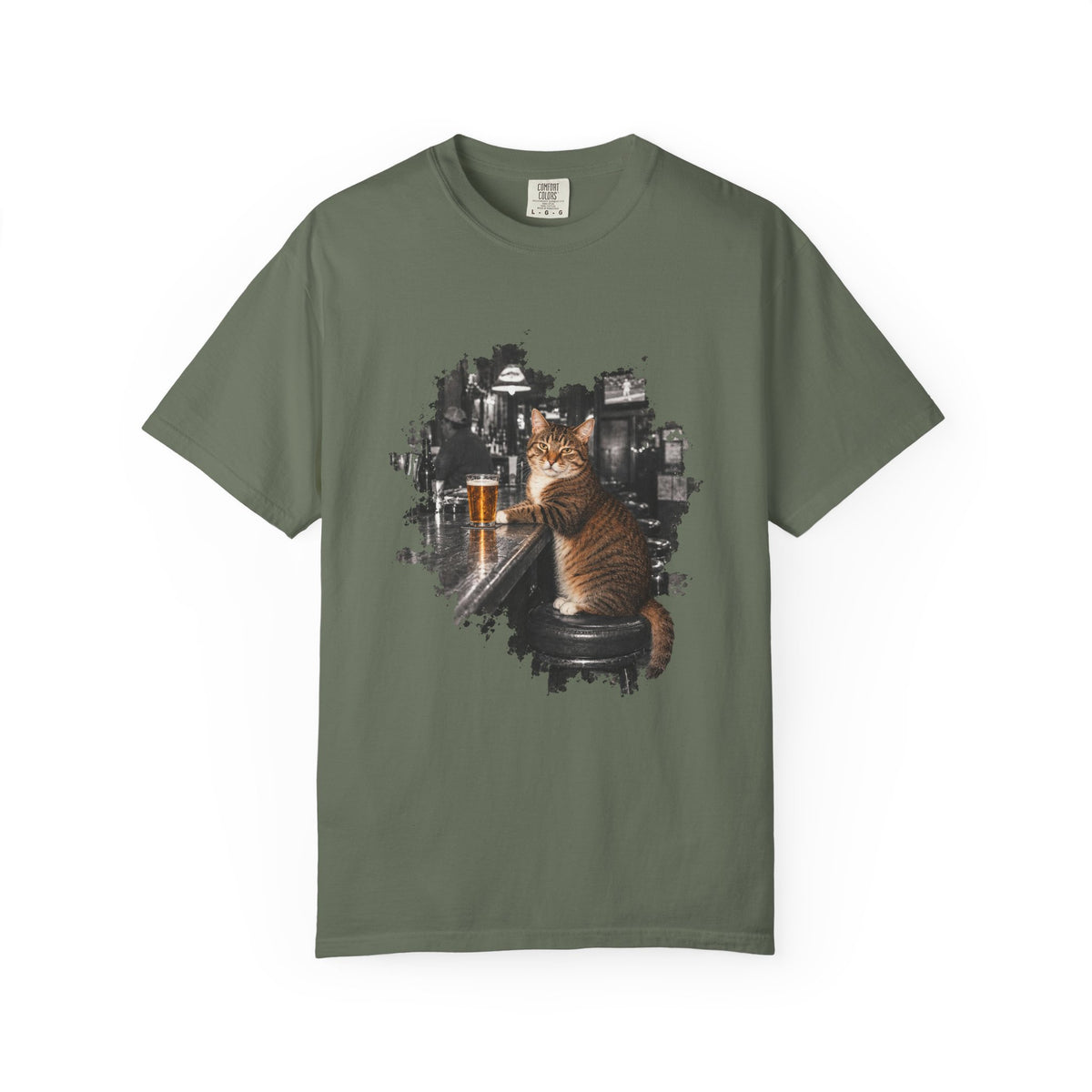 Cat at the Bar — Vintage Cat Graphic Tee