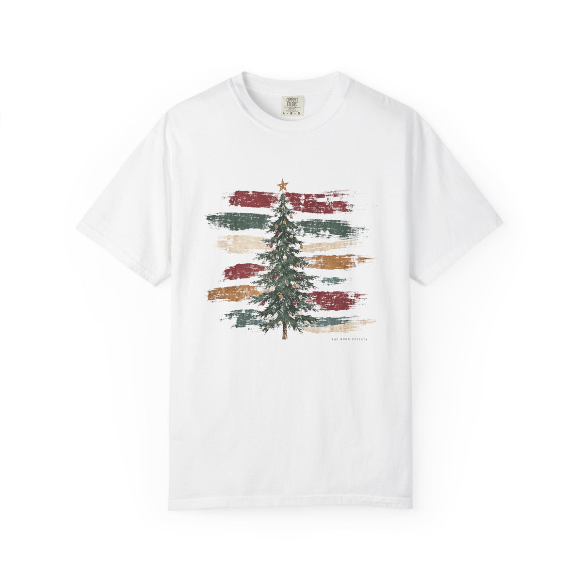 Painted Stripe — Vintage Christmas Tree Graphic Tee