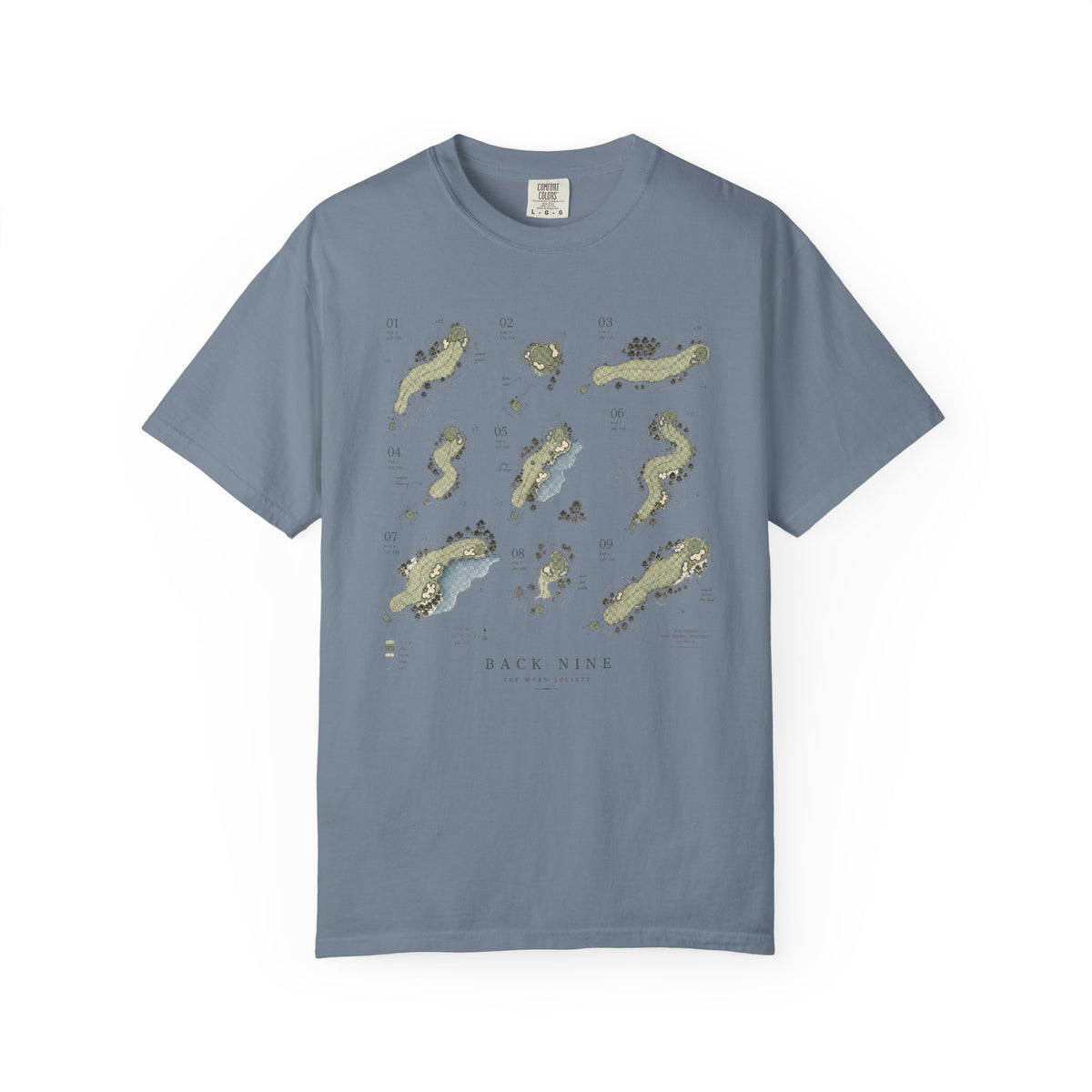 The Back Nine — Vintage Golf Course Map Graphic Tee