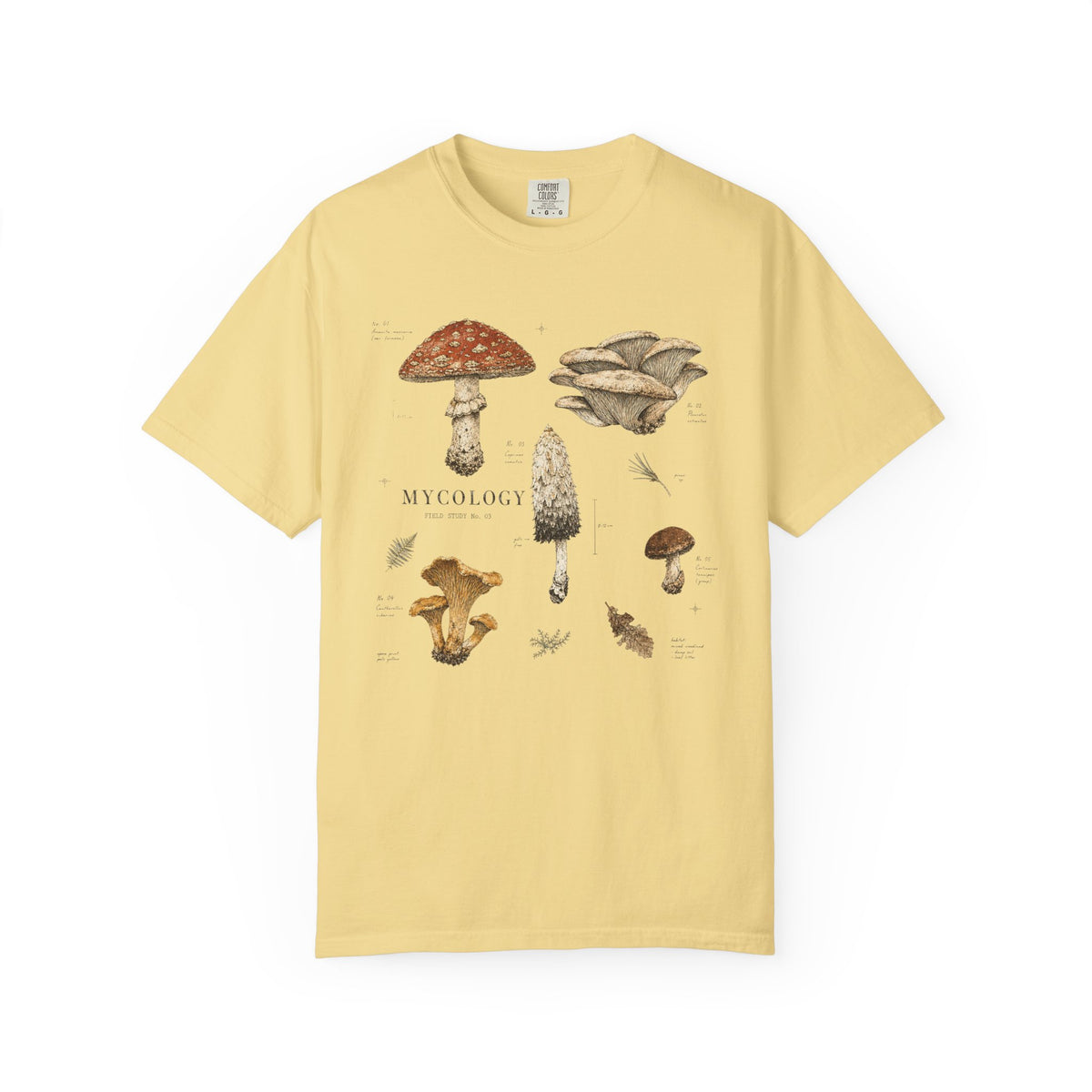 Mycology — Vintage Mushroom Field Study Graphic Tee
