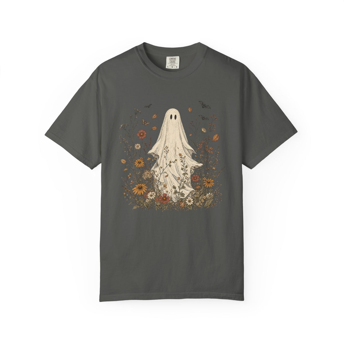 Ghost & Wildflowers — Vintage Halloween Graphic Tee