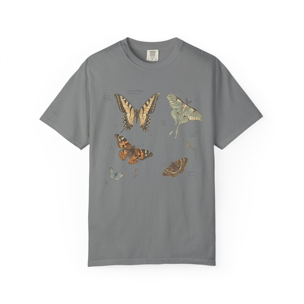 Lepidoptera — Vintage Butterfly & Moth Field Study Graphic Tee