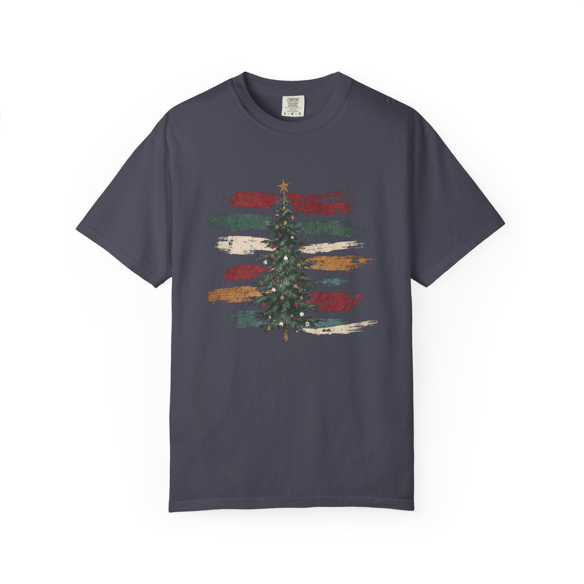 Painted Stripe — Vintage Christmas Tree Graphic Tee