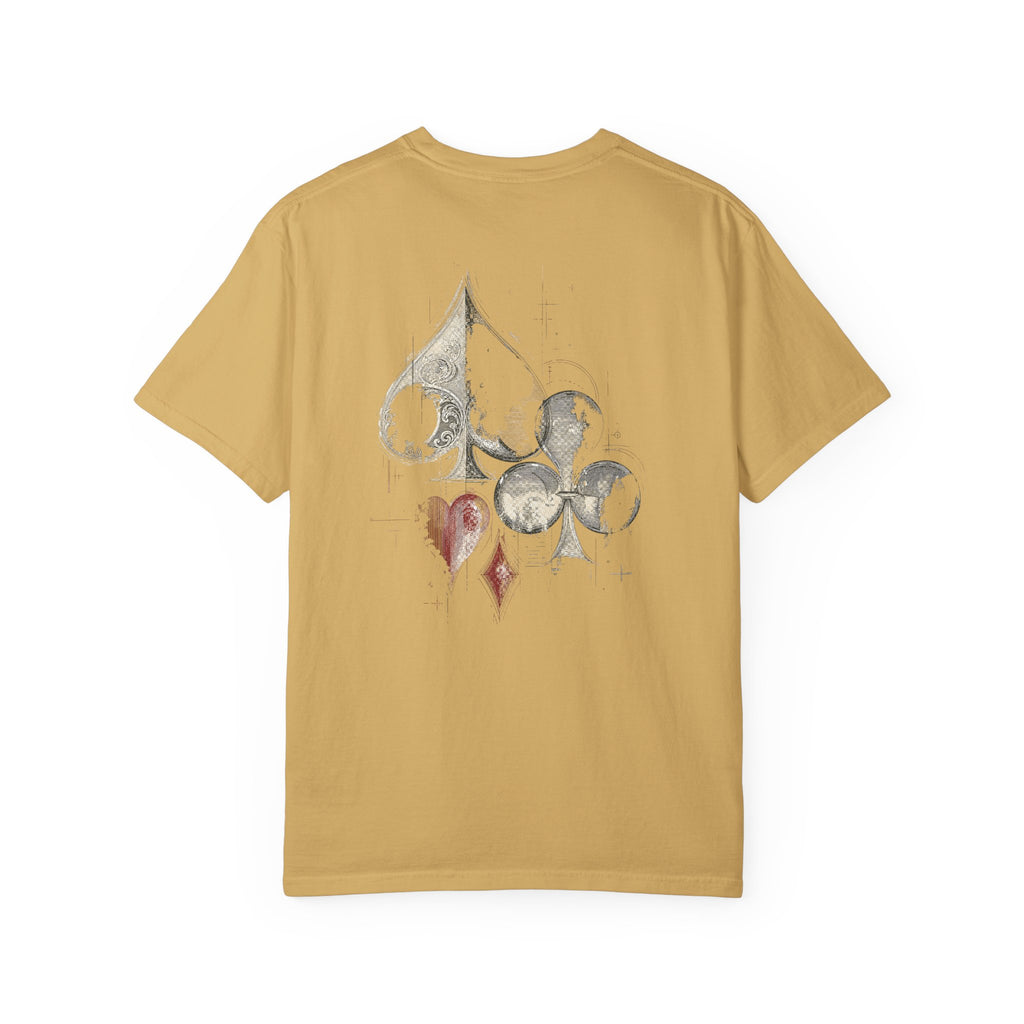 House — Vintage Playing Card Suits Graphic Tee