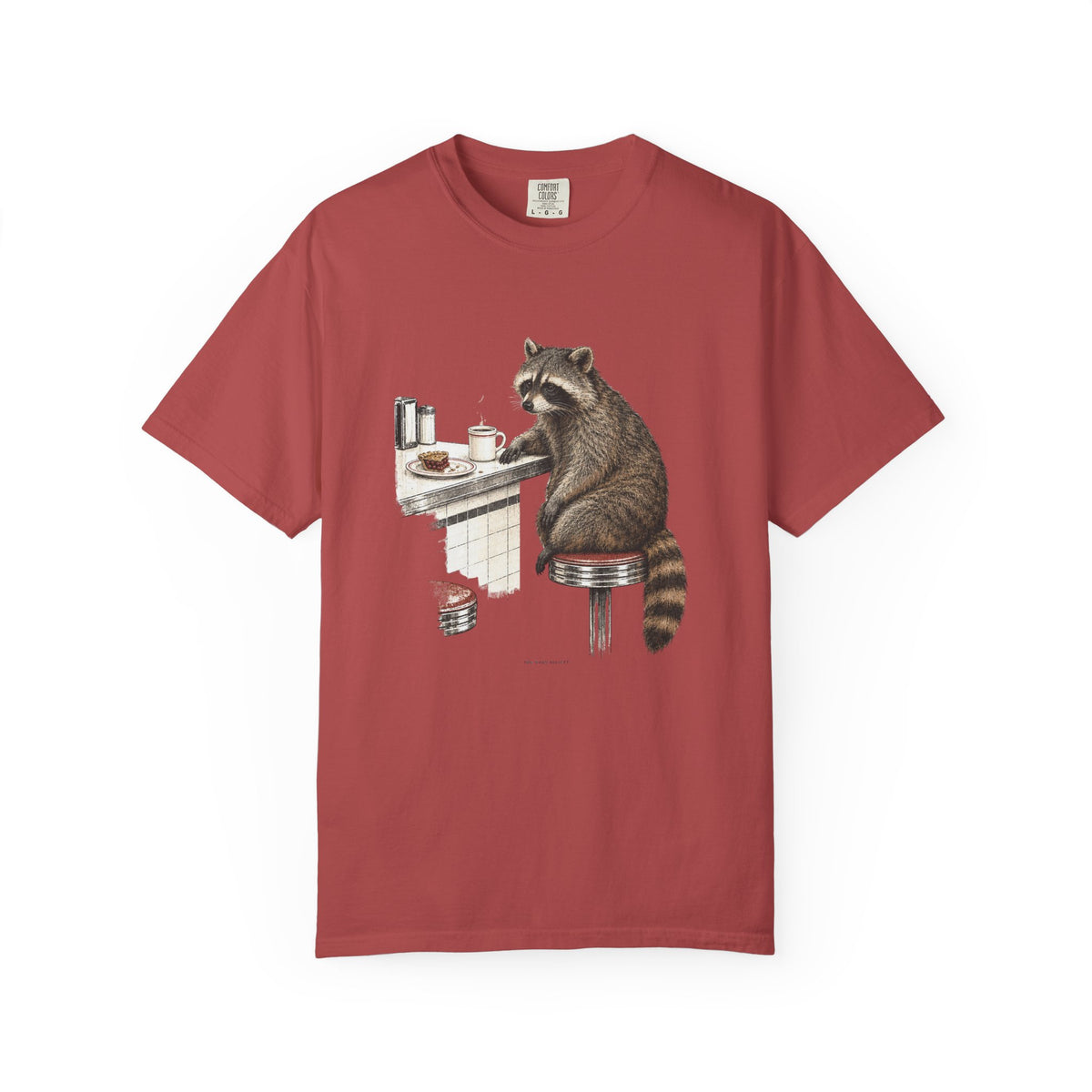 Raccoon at the Diner — Vintage Animal Graphic Tee