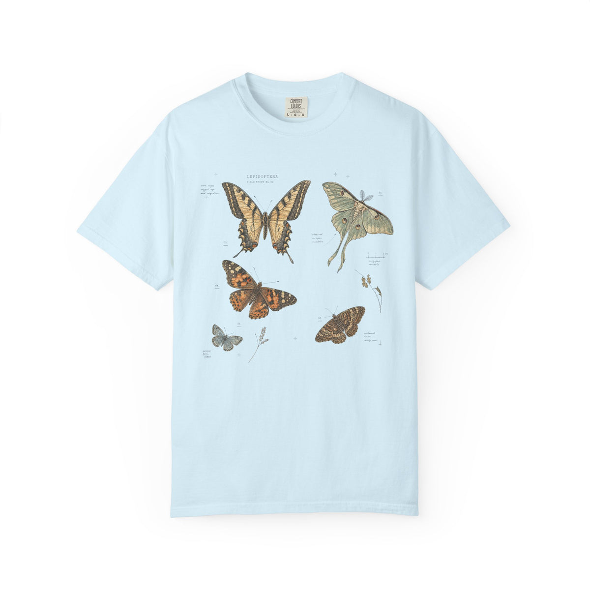 Lepidoptera — Vintage Butterfly & Moth Field Study Graphic Tee