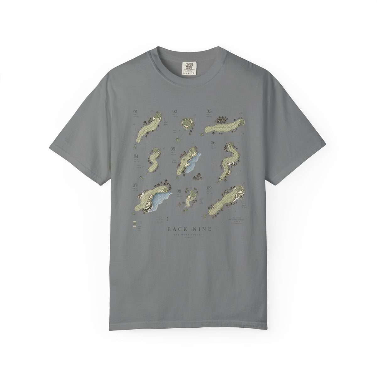 The Back Nine — Vintage Golf Course Map Graphic Tee
